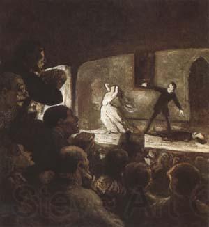 Honore  Daumier The Melodrama (mk09) Spain oil painting art
